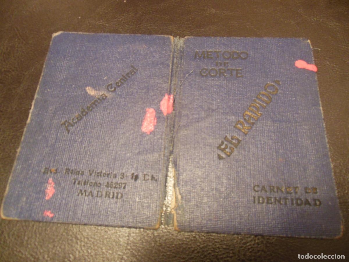 Alte Dokumente: 1940 CARNET METODO DE CORTE EL RAPIDO MADRID ACADEMIA CENTRAL PROFESORA