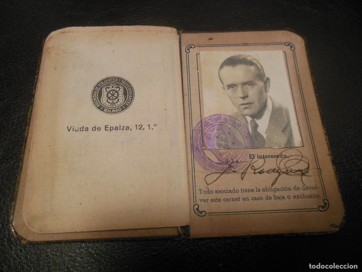 Documents Anciens: 1946 CARNET SOCIEDAD DE SOCORROS MUTUOS DE VIAJANTES Y REPRESENTANTES DEL NORTE DE ESPA&Ntilde;A BILBAO