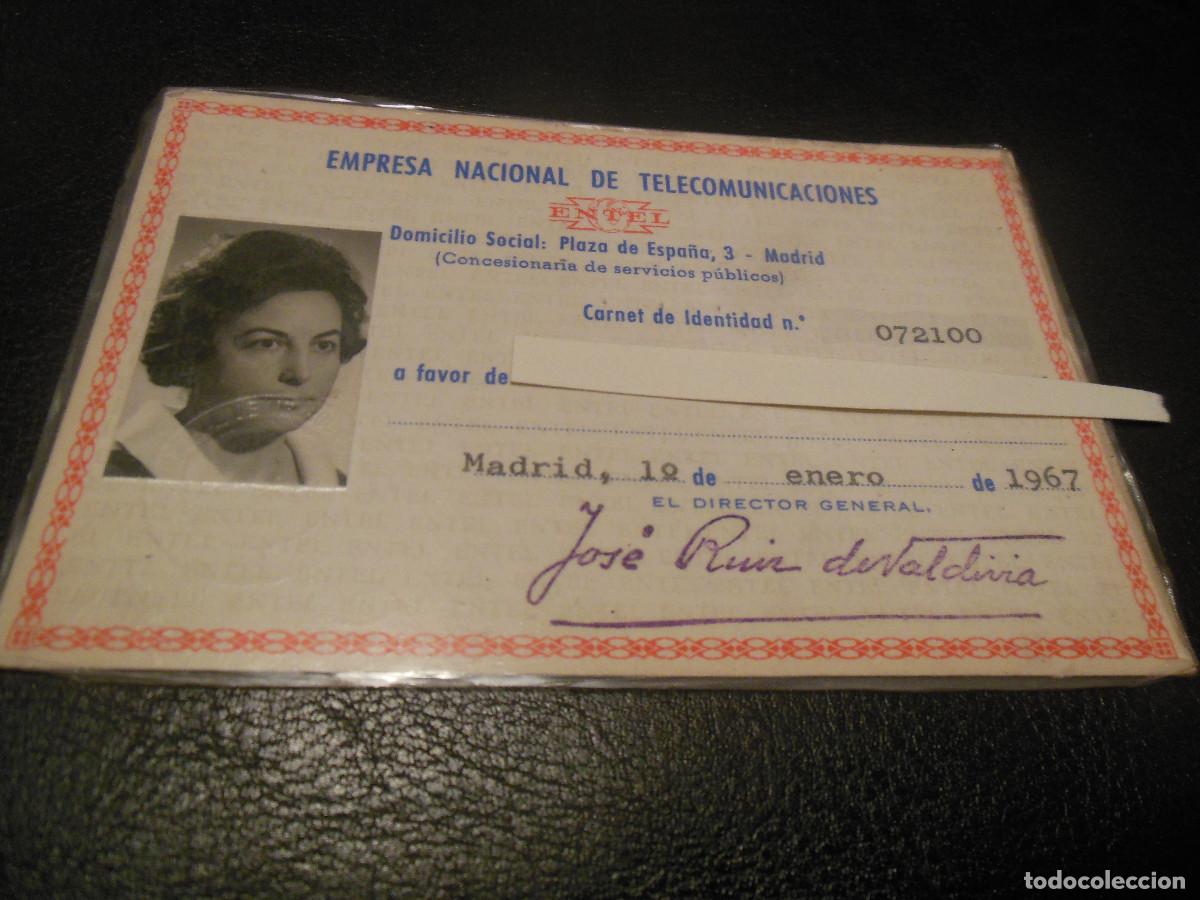 Alte Dokumente: 1967 CARNET EMPRESA NACIONAL DE TELECOMUNICACIONES MADRID NATURAL DE MEDINA DEL CAMPO VALLADOLID