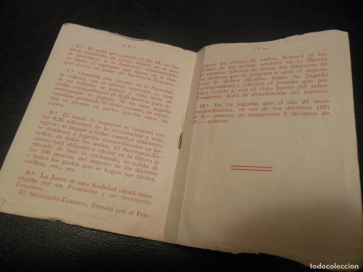 Documentos antiguos: 1950 CARNET ESTATUTO SOCIEDAD DE LOS 25 MADRID - Foto 3