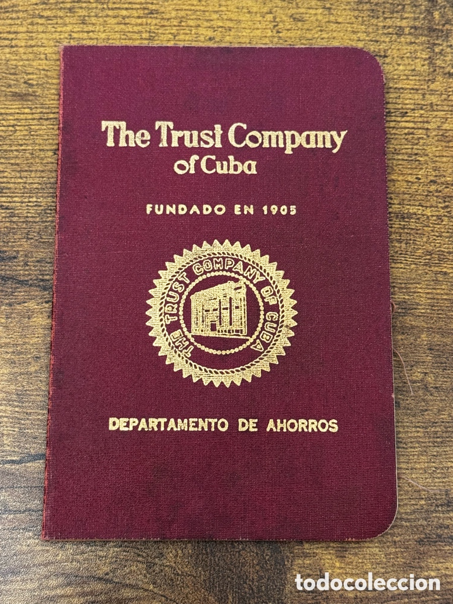 Documentos antiguos: Carnet de la Trust Company of Cuba. Departamento de Ahorros. Cuba Republicana