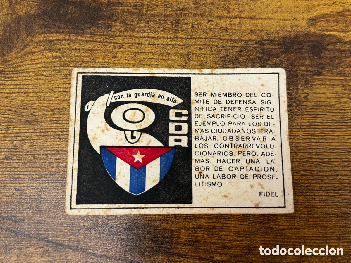 Documentos antiguos: Carnet del Comite de Fefensa de la Revoluci&oacute;n. Cuba - Foto 1