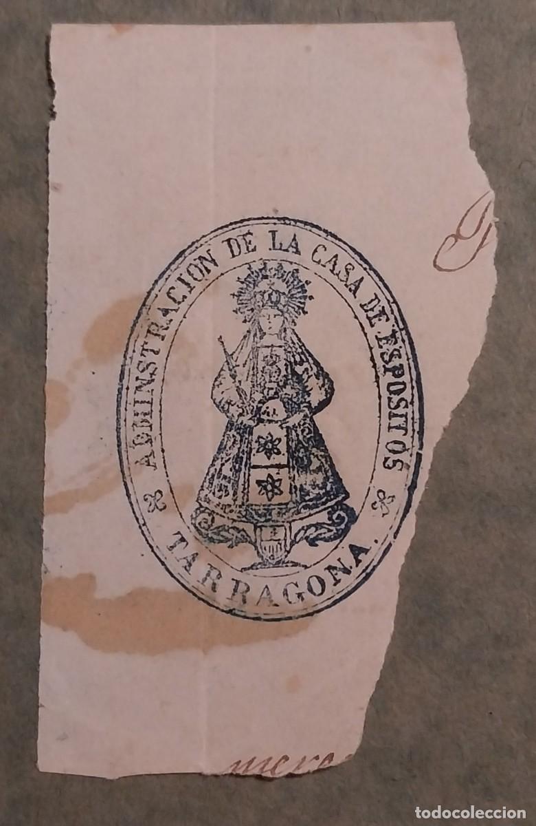 Documentos antiguos: Sello de la Casa de Exp&oacute;sitos. Tarragona, s. XIX. - Foto 1
