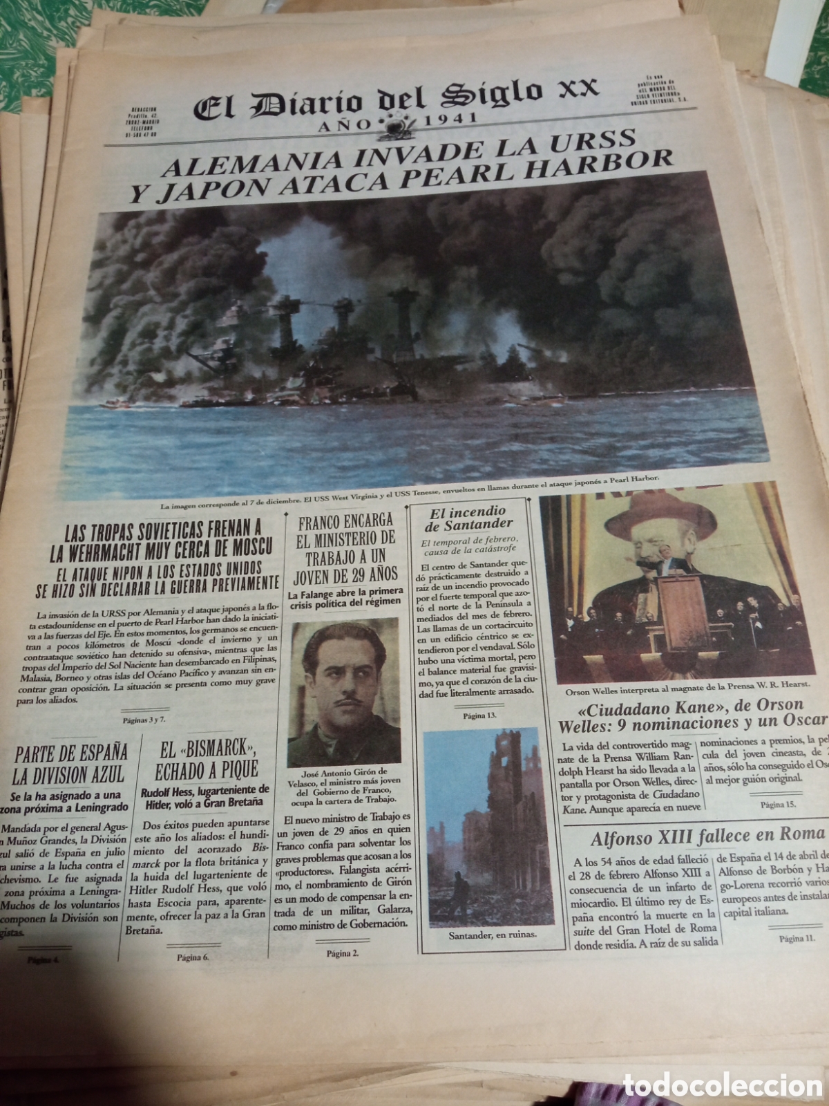 Documentos antiguos: Diario del siglo XX( peri&oacute;dico de 1941 a 1999)