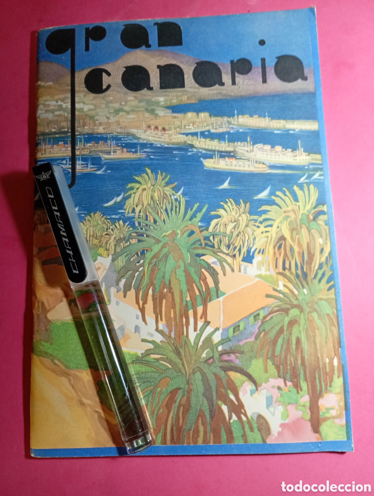 Documentos antiguos: GRAN CANARIA (ALEMAN A)NTIGUA POSTERIOR A 1939 CUBIERTAS Y MAPA TEXTO ART-DEC&Oacute; GRAN GU&Iacute;A ILUSTRADA