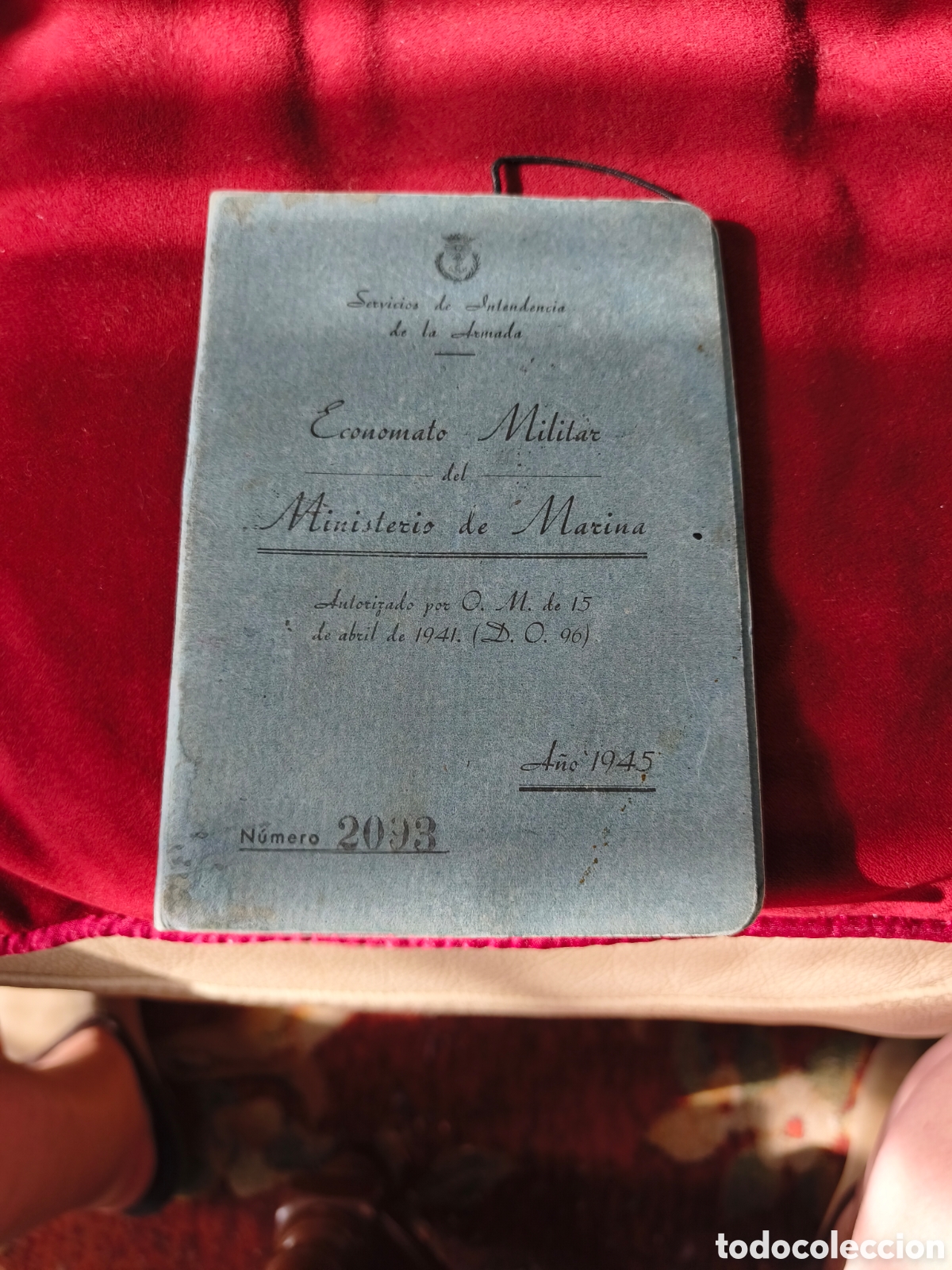 Documentos antiguos: Antigua carpeta.Servicios de Intendencia de la Armada.Economato Militar.Ministerio de Marina