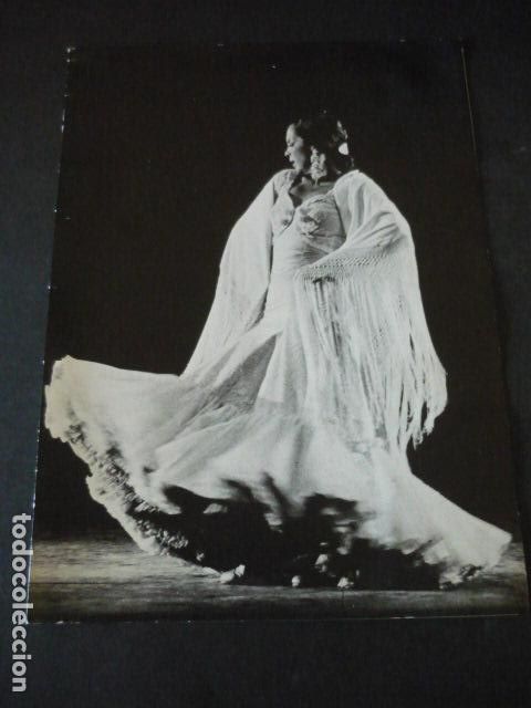 Alte Dokumente: MARIA ROSA BAILARINA FLAMENCA TARJETA CON FIRMA AUTOGRAFA