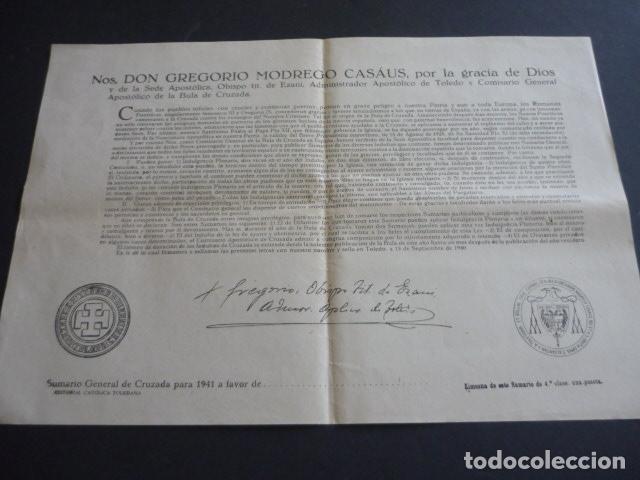 Old Documents: BULA DE CRUZADA TOLEDO 1940