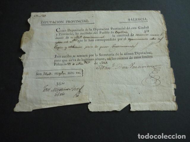 Documents Anciens: CAPILLAS PALENCIA RECIBO REPARTO PROPIOS Y ARBITRIOS 1813