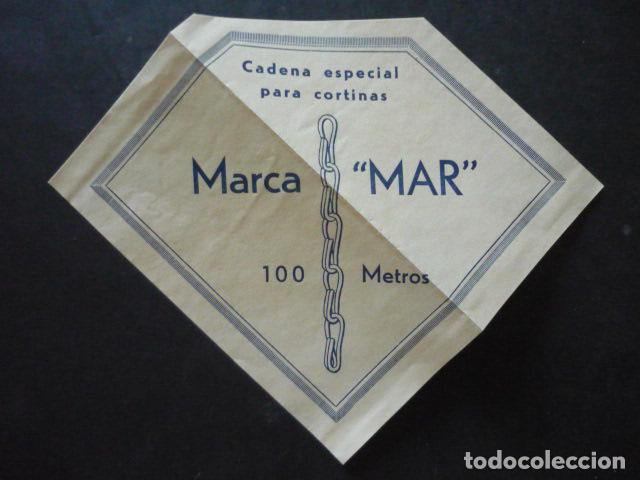 Documentos antigos: MARCA MAR CADENA ESPECIAL CORTINAS PUBLICIDAD 20 X 15,5 CM