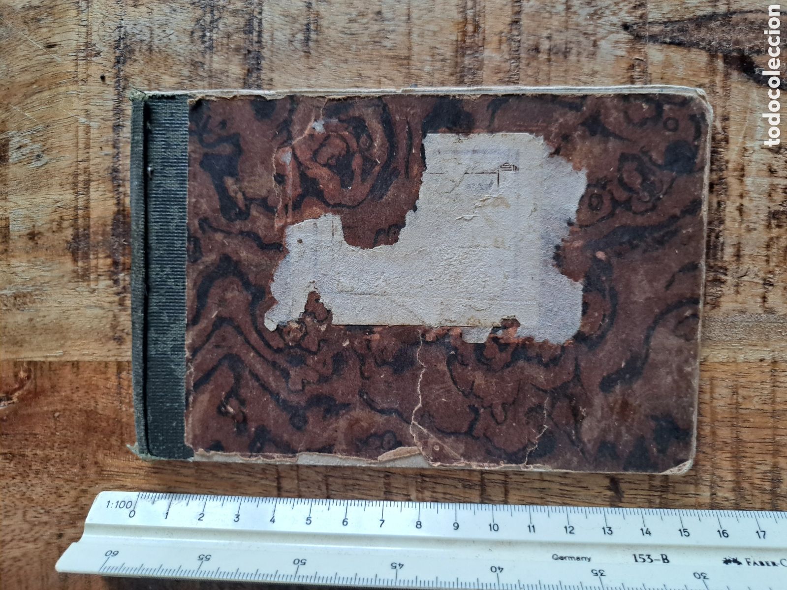 Documentos antiguos: Jml Libreto Block Notas con Sello El Padre Damian, Martir de la Caridad. A&ntilde;os.1940-50 aprox. Raro.