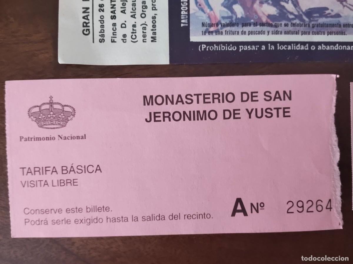 Documentos antiguos: Entradas varias. Capea, Lonja de la seda de Valencia 6 Monasterio de Yuste. - Foto 4