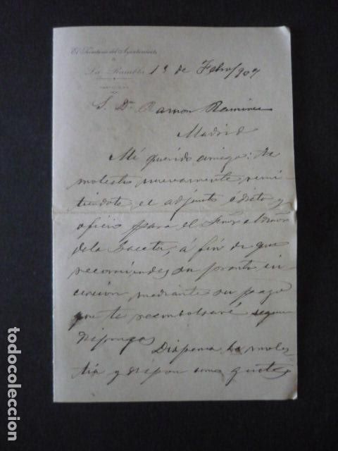 Old Documents: LA RAMBLA CORDOBA SECRETARIO DEL AYUNTAMIENTO CARTA 1907