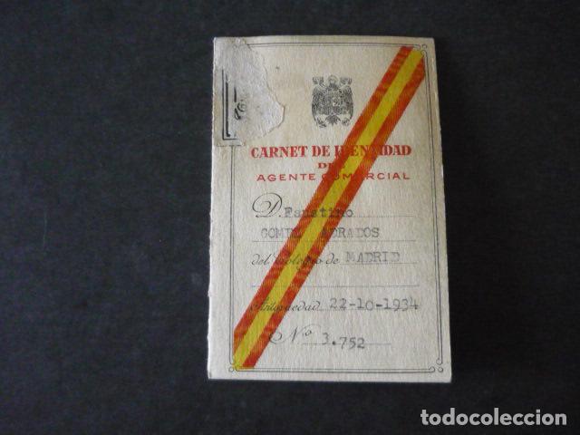 Documents Anciens: AGENTE COMERCIAL COLEGIADO CARNTE DE IDENTIDAD 1963