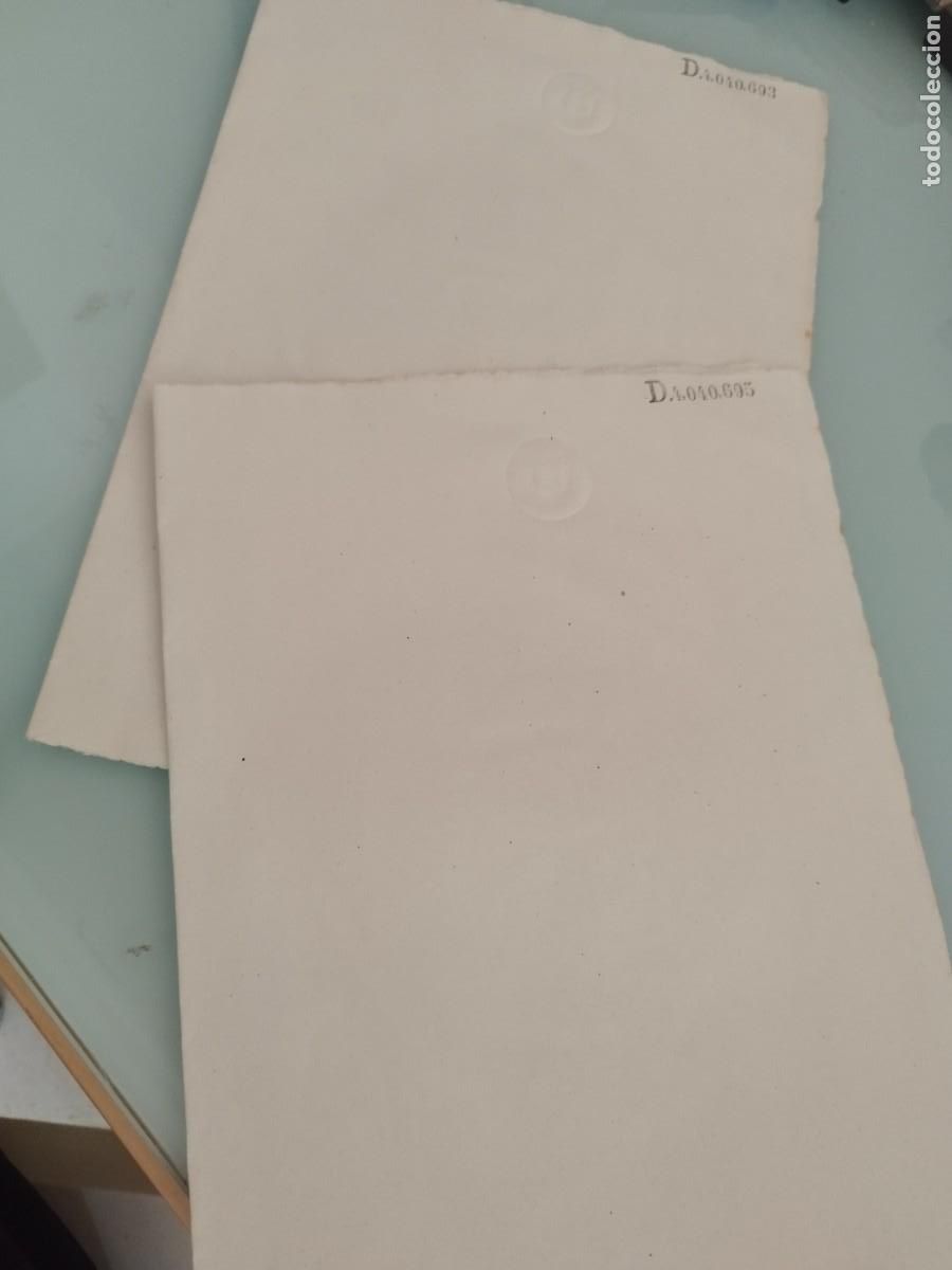 Documentos antiguos: Papel timbre de la republica con sello y marca de agua 2 pliegos. Numeradas.