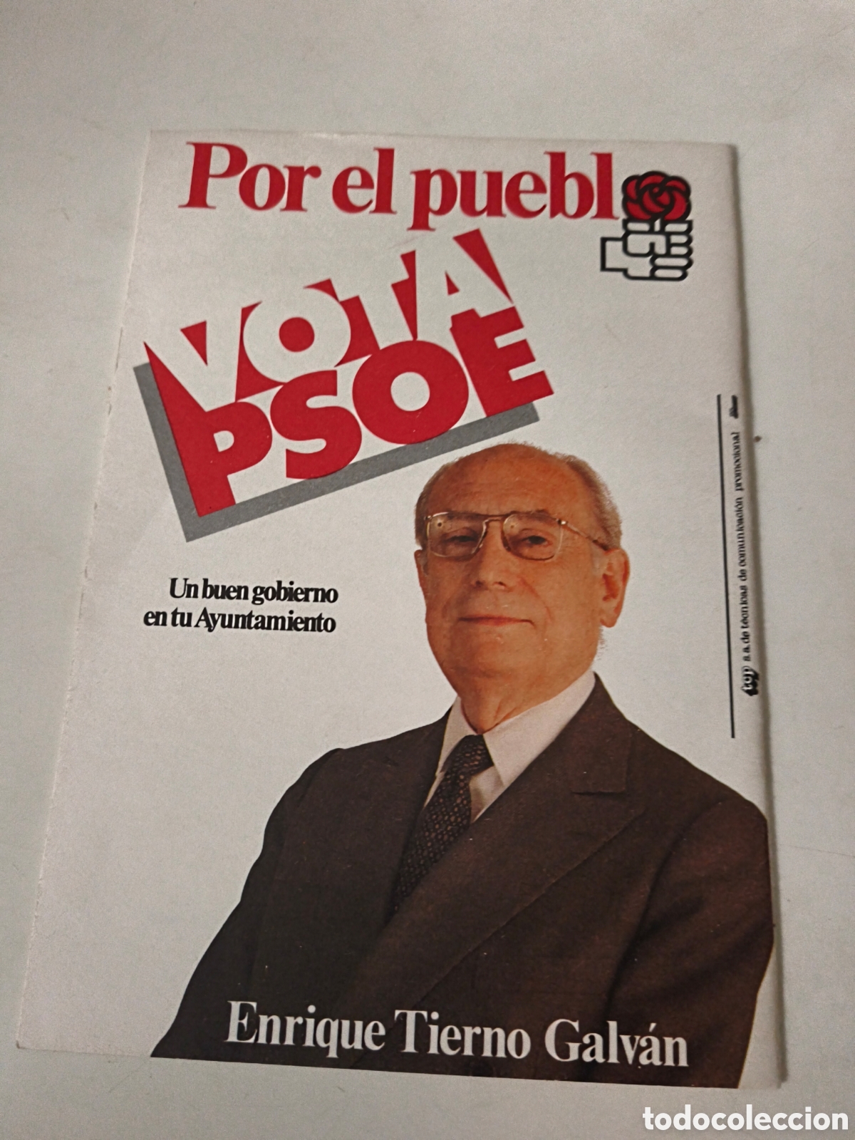 Documentos antiguos: Por el pueblo. PSOE. Programa electoral Madrid. Tierno Galvan. - Foto 2