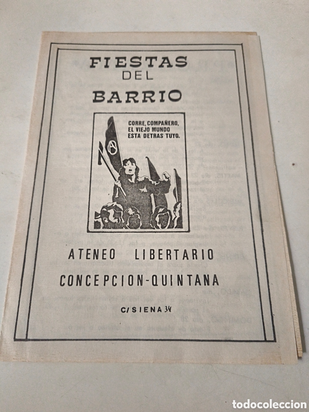 Documentos antiguos: Fiestas del Barrio. Ateneo Libertario Concepci&oacute;n Quintana