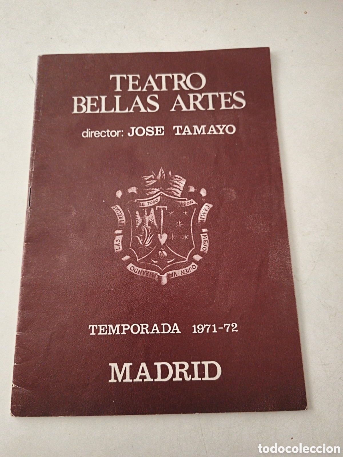 Documentos antiguos: Catalogo Temporada 1971-72 Teatro Bellas Artes