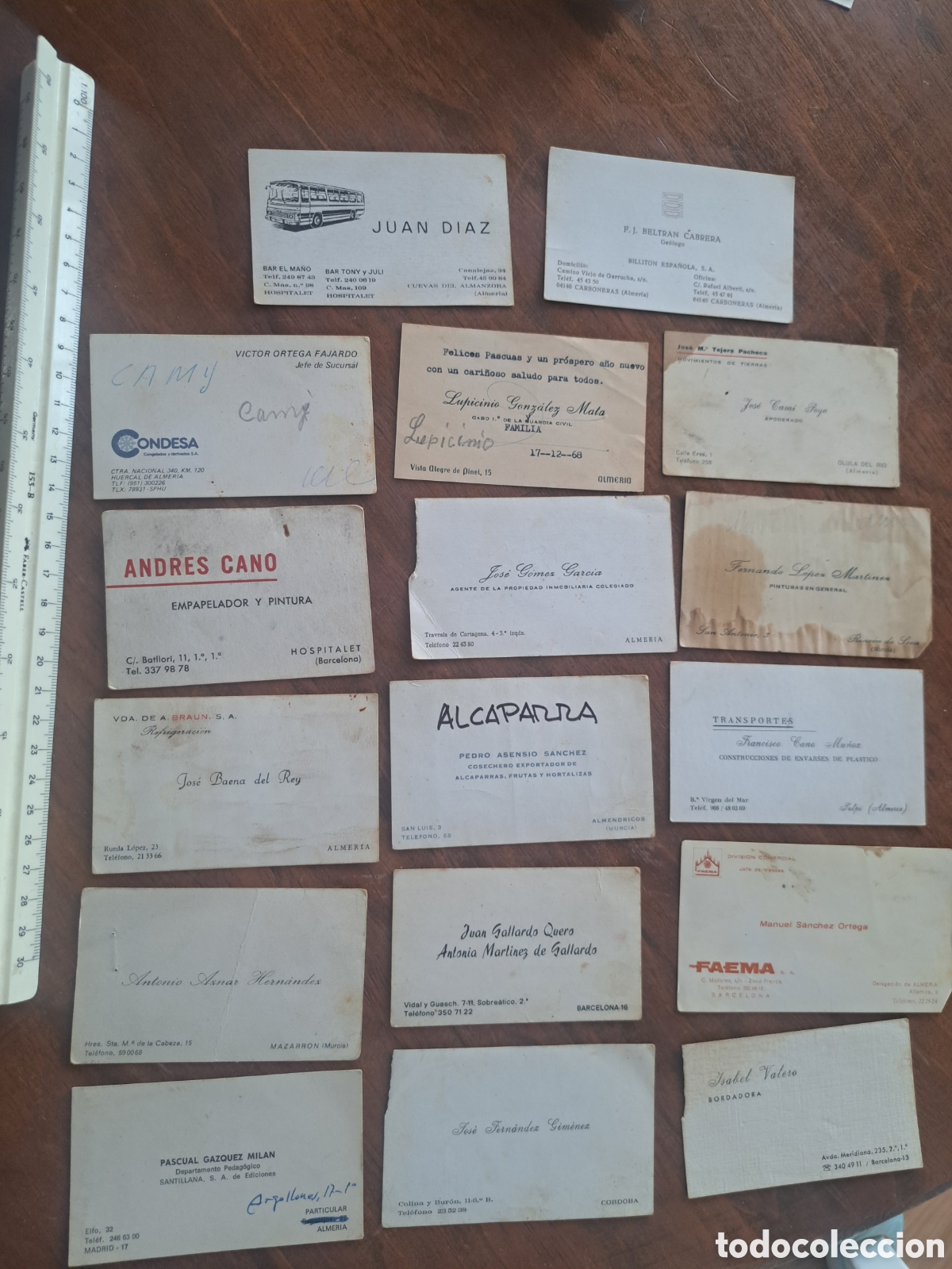 Documentos antiguos: Jml Lote Tarjetas de Visita Provincia Almeria y Murcia basicamente. Ver fotos.