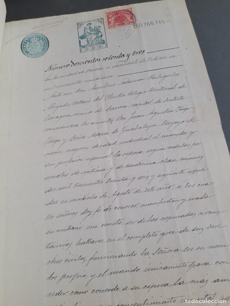 Documentos antiguos: Escritura de poder especial, daroca 1925 - Foto 2