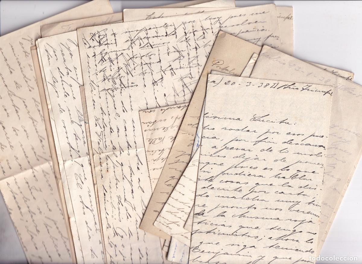 Documentos antiguos: 24 CARTAS DE UN CAPIT&Aacute;N DEL BANDO NACIONAL A SU MUJER. 1938. GUERRA CIVIL. FRENTE DE LOS PIRINEOS
