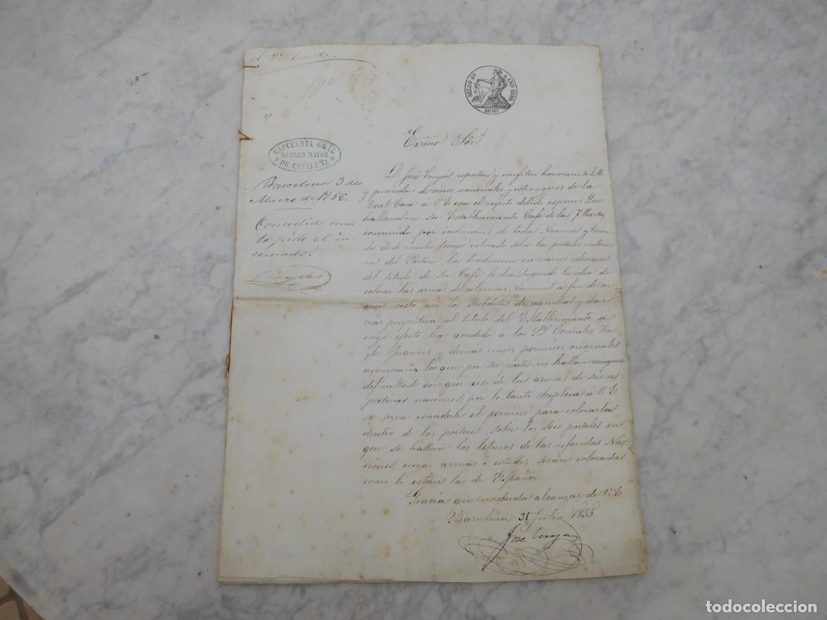 Old Documents: Documento pidiendo permiso a embajadas para colocar escudos en la fachada. Restaurante 7 Puertas BCN