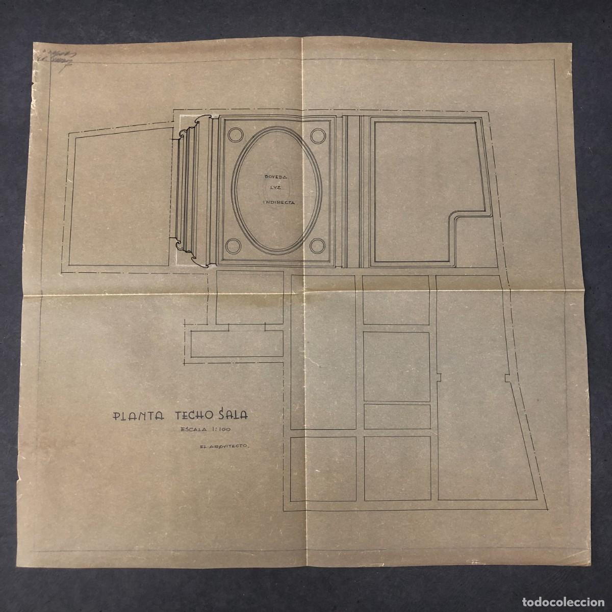 Documentos antiguos: PLANO ORIGINAL - PROYECTO DE REFORMA DEL TEATRO MUNICIPAL DE BALAGUER - L&Eacute;RIDA 1945 - RAR&Iacute;SIMO / 472
