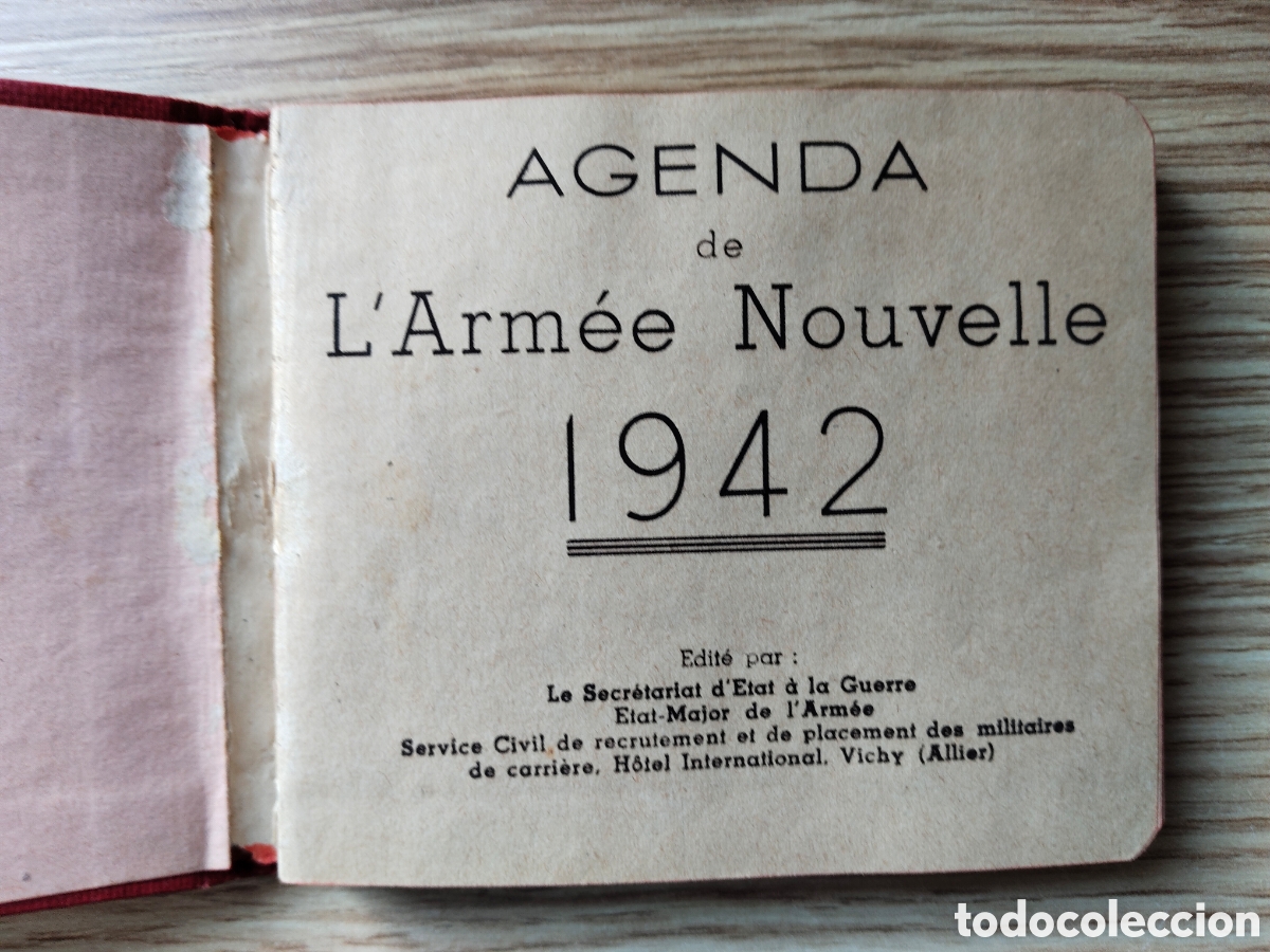 Documentos antiguos: ANTIGUA Y PRECIOSA AGENDA DE SOLDADO FRANC&Eacute;S NUNCA VISTA DE LA 2 II GUERRA MUNDIAL WORLD WAR - 1942