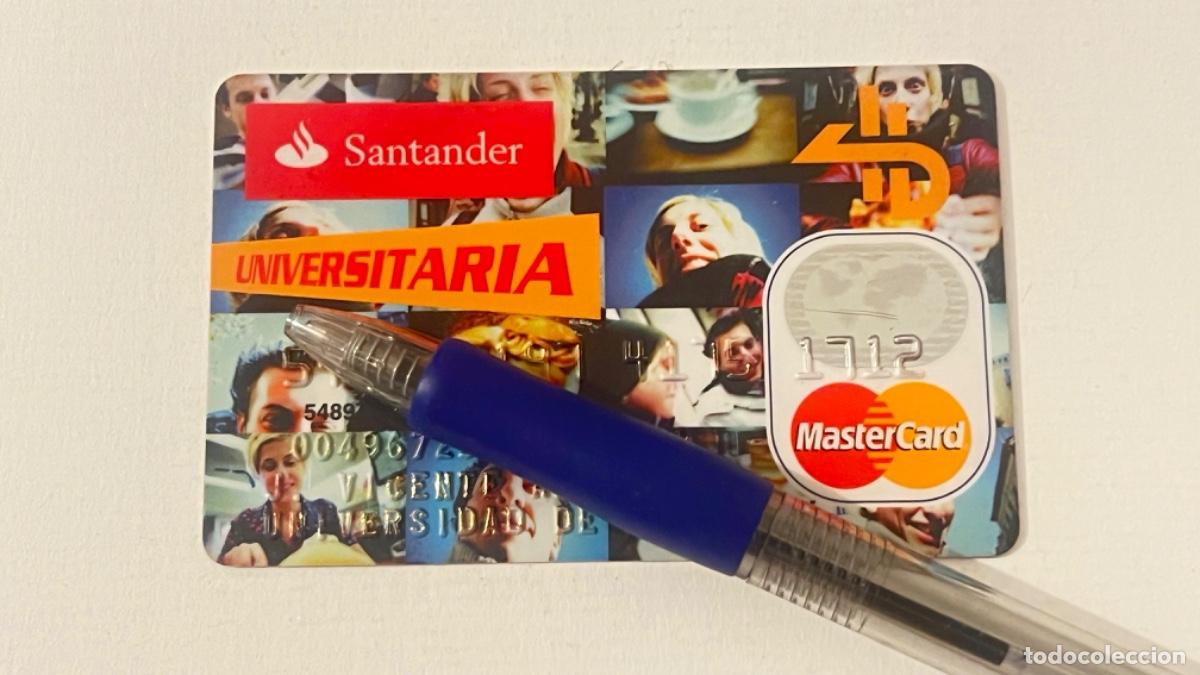 Documentos antiguos: Tarjeta banco Card SANTANDER universitaria M&Aacute;STER CARD para colecci&oacute;n