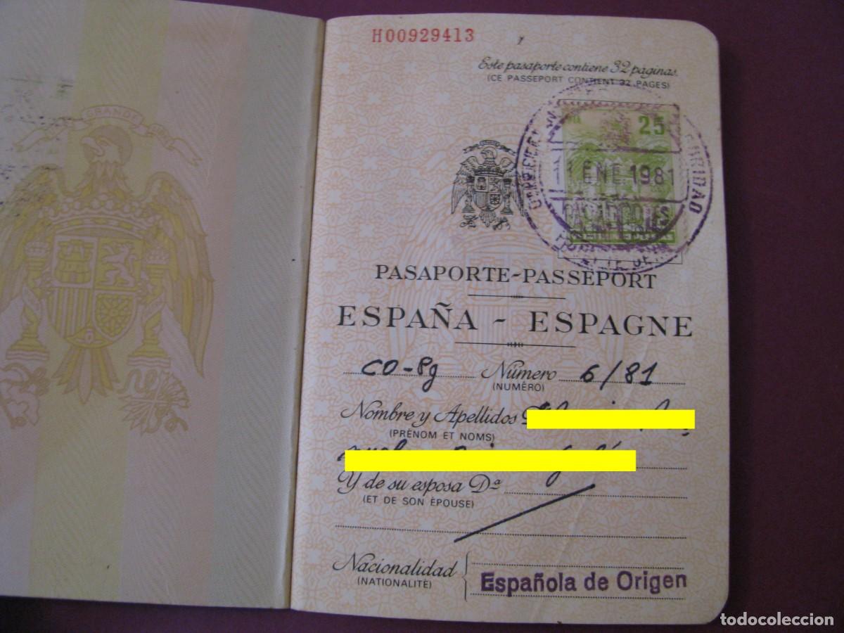 Documentos antiguos: PASAPORTE, ESPA&Ntilde;A. EXPEDIDO EN PUENTE GENIL 1981 - Foto 2