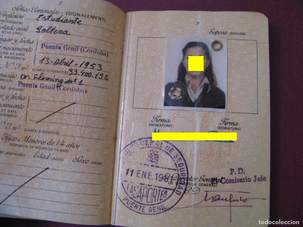 Documentos antiguos: PASAPORTE, ESPA&Ntilde;A. EXPEDIDO EN PUENTE GENIL 1981 - Foto 3