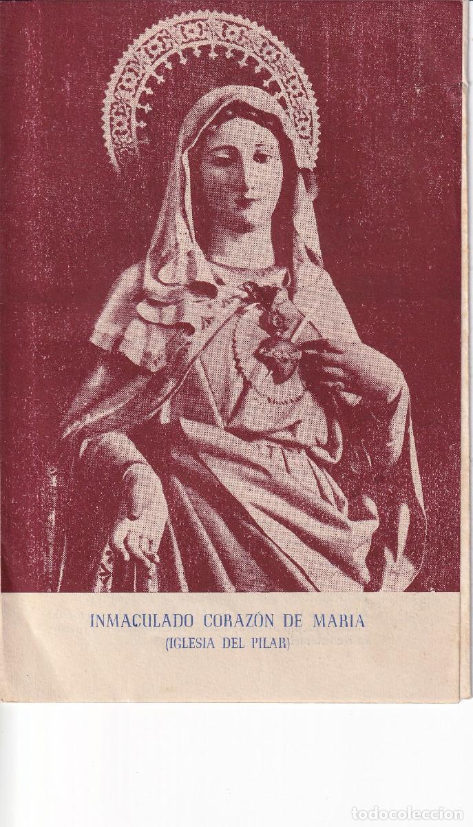 Documentos antiguos: CORAZON DE MARIA IGLESIA DEL PILAR SANTA CRUZ DE TENERIFE NOVENA 1956