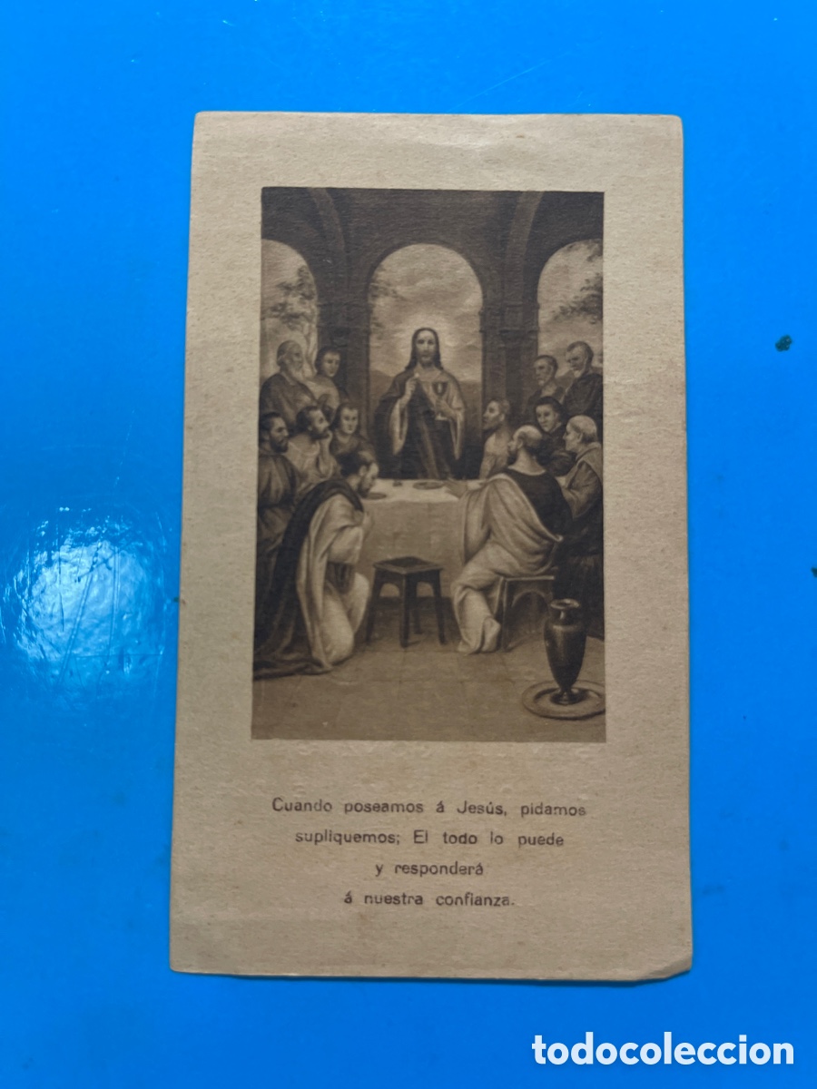 Documentos antiguos: Estampa Comuni&oacute;n Parroquia Magdalena Sevilla 1924