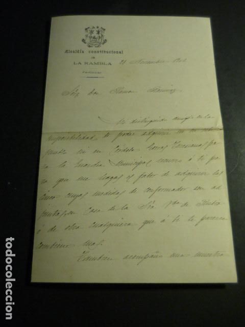 Documentos antiguos: LA RAMBLA C&Oacute;RDOBA &Aacute;NGEL BLANCO ALCALDE CARTA 1906