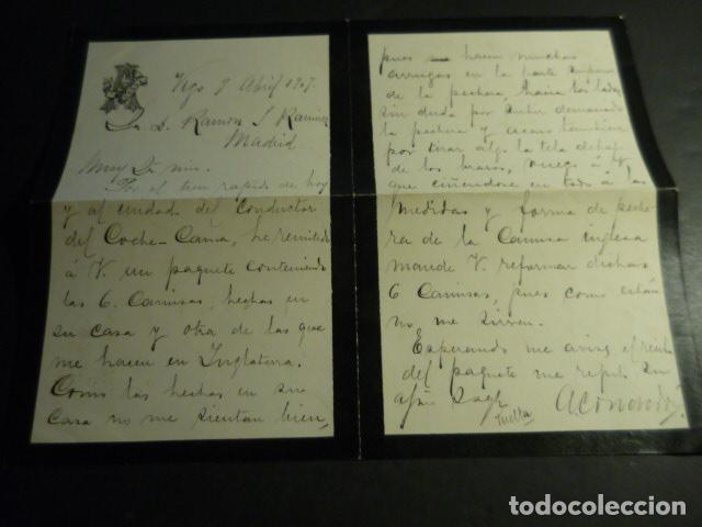Documentos antiguos: VIGO A. CONDE CARTA 1907