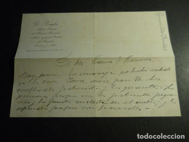 Documentos antiguos: LEON G. ROSALES DIRECTOR M&Eacute;DICO HOSPICIO CARTA 1907