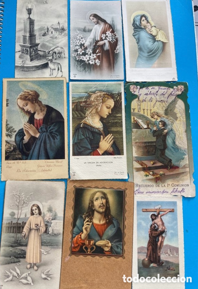 Documentos antiguos: 16 Estampas comunion capilla Carmen Utrera
