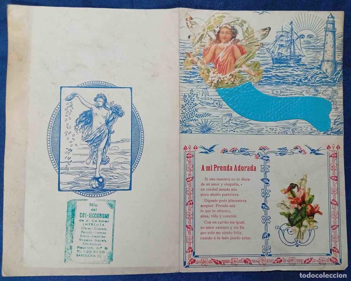 Documentos antiguos: PAPEL DE CARTA CON CROMOS ENGANCHADOS PARA ESCRIBIR A MI PRENDA DORADA. S/F.