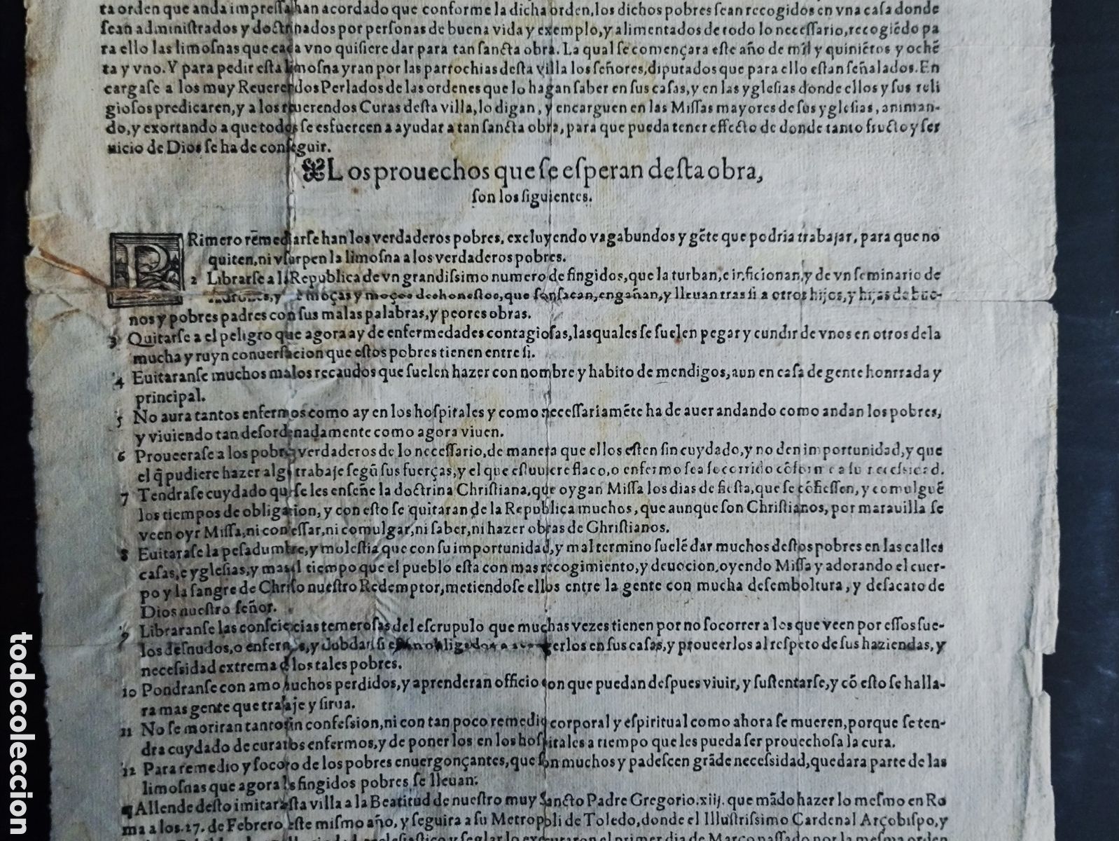 Documentos antiguos: MADRID, FUNDACI&Oacute;N DEL HOSPICIO DE MADRID 1581 - Foto 4