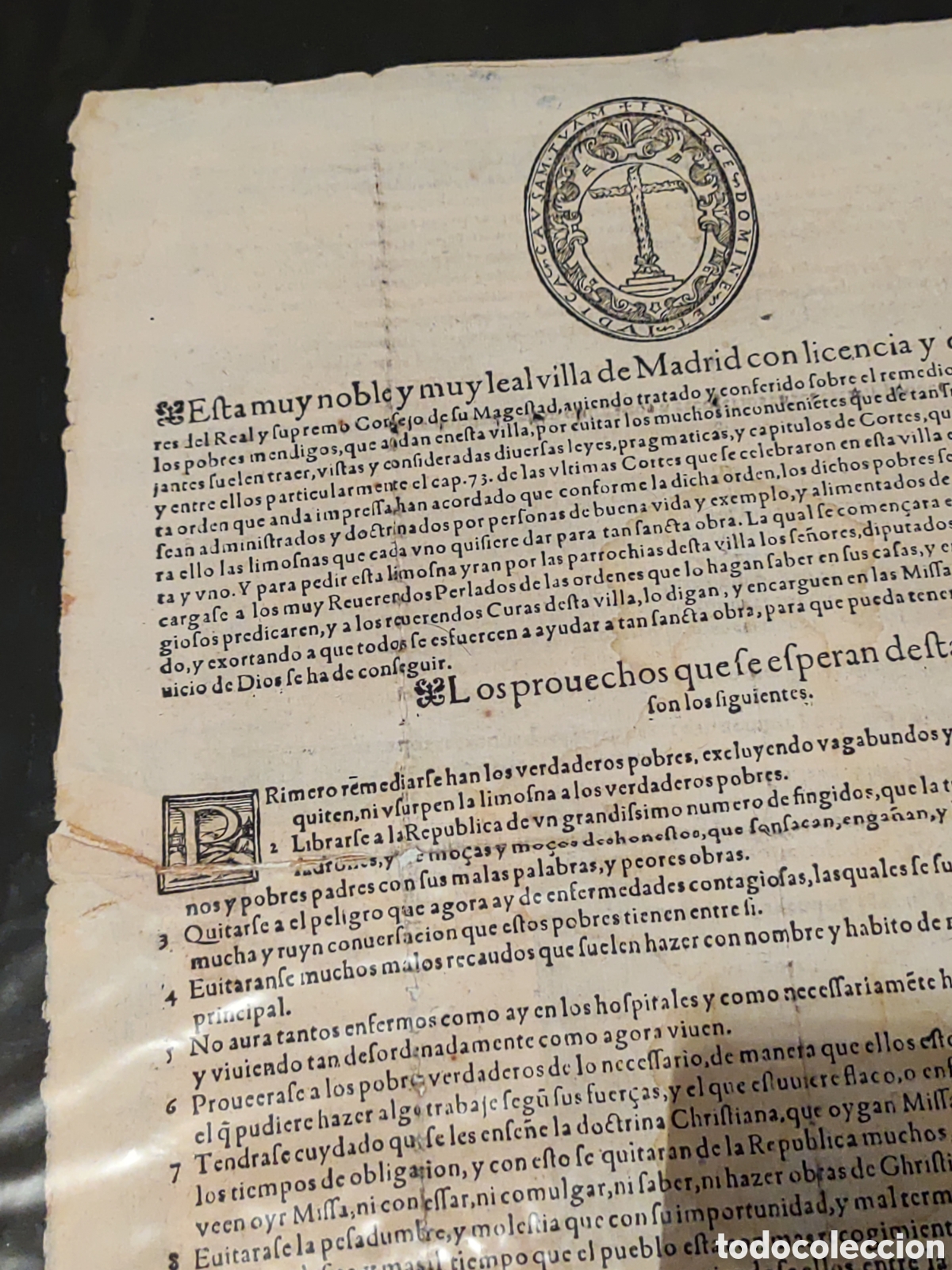 Documentos antiguos: MADRID, FUNDACI&Oacute;N DEL HOSPICIO DE MADRID 1581 - Foto 8