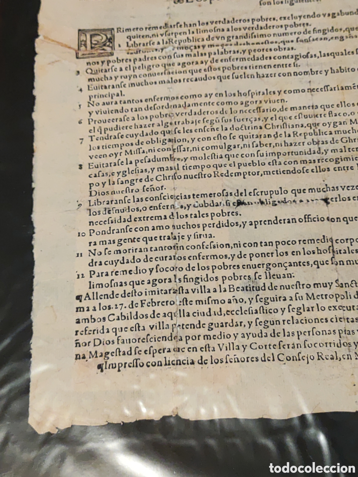 Documentos antiguos: MADRID, FUNDACI&Oacute;N DEL HOSPICIO DE MADRID 1581 - Foto 9