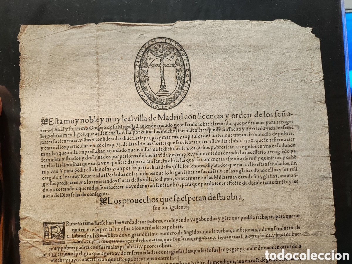 Documentos antiguos: MADRID, FUNDACI&Oacute;N DEL HOSPICIO DE MADRID 1581 - Foto 10