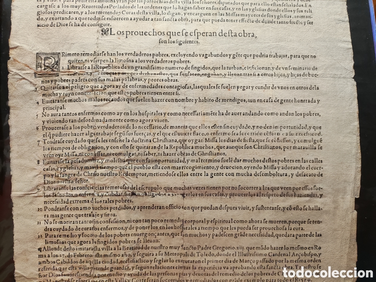 Documentos antiguos: MADRID, FUNDACI&Oacute;N DEL HOSPICIO DE MADRID 1581 - Foto 11