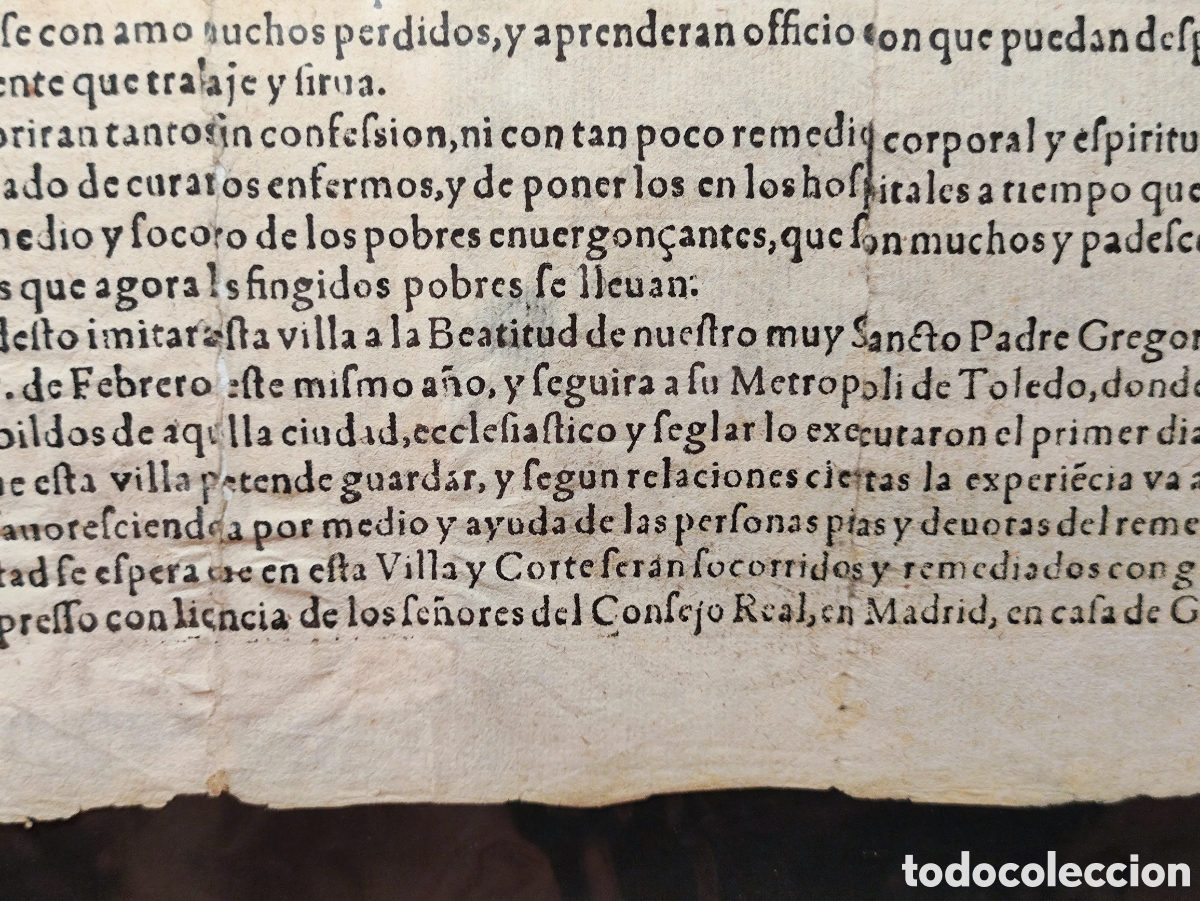 Documentos antiguos: MADRID, FUNDACI&Oacute;N DEL HOSPICIO DE MADRID 1581 - Foto 14