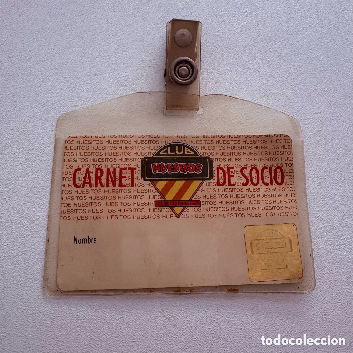 Documentos antiguos: CARNET DE SOCIO CLUB HUESITOS A&Ntilde;OS 90