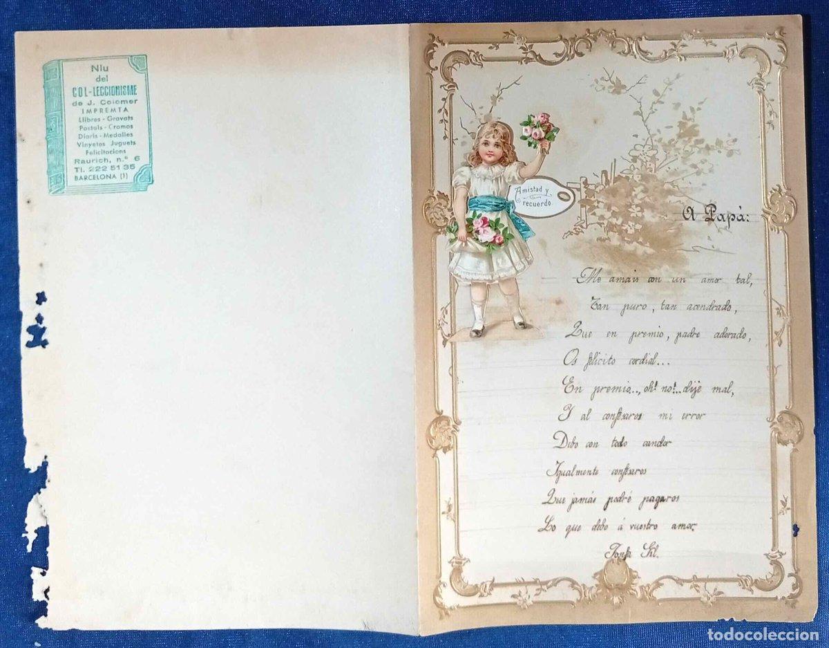 Documentos antiguos: PAPEL DE CARTA CON CROMOS DE NI&Ntilde;A ENGANCHADO Y CON EL TEXTO: A PAP&Aacute;. S/F.