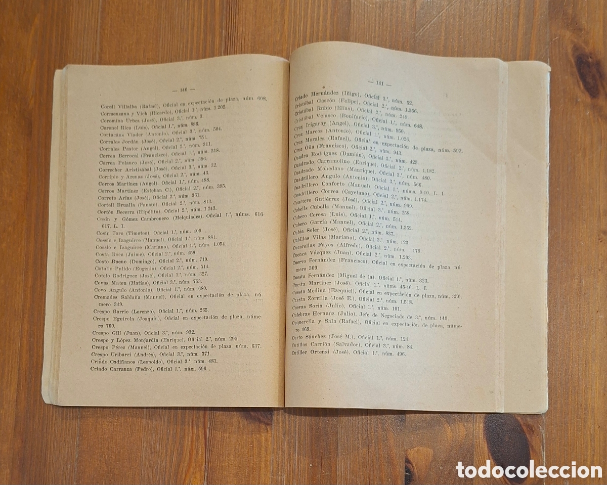 Documentos antiguos: Escalaf&oacute;n General de Funcionarios del Cuerpo de Correos, 1921 - Foto 13