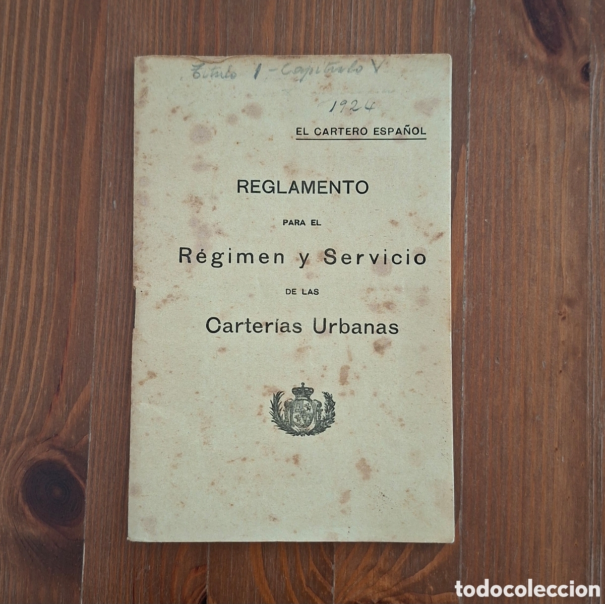 Documentos antiguos: Folleto Carter&iacute;as Urbanas 1924