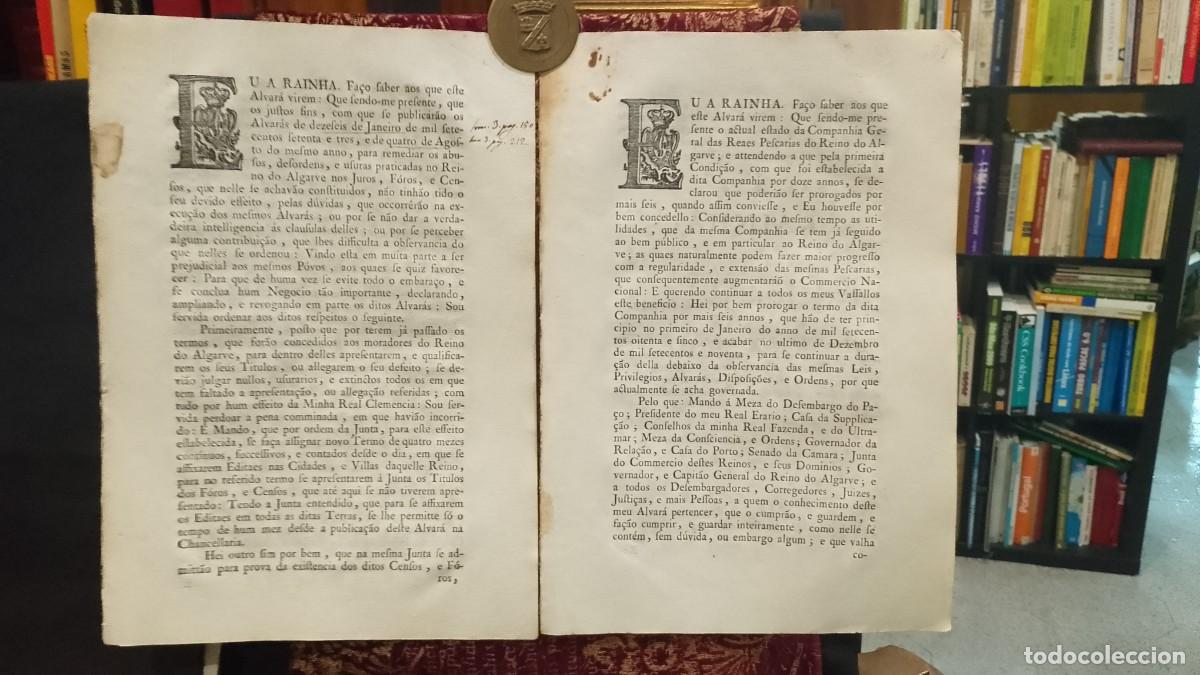 Documentos antiguos: Reino do Algarve 1779/1784 - 2 Alvar&aacute;s Regio