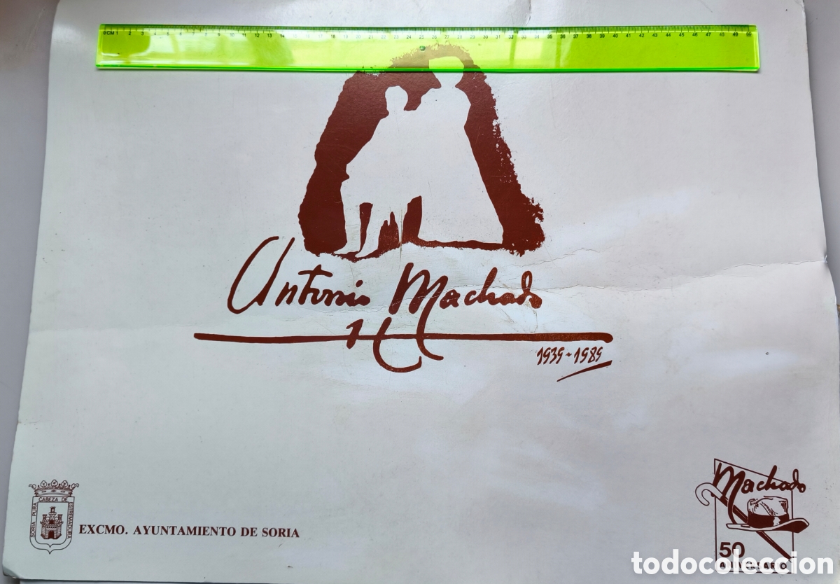Documentos antiguos: Carpeta encargada por el Excmo. Ayto.de Soria, 50 Aniversario del insigne poeta D. Antonio Machado,